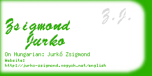 zsigmond jurko business card