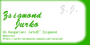 zsigmond jurko business card